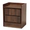Baxton Studio Hale Modern and Contemporary Walnut Brown Finished Wood 2-Drawer Nightstand 174-11212-Zoro - alternate 1